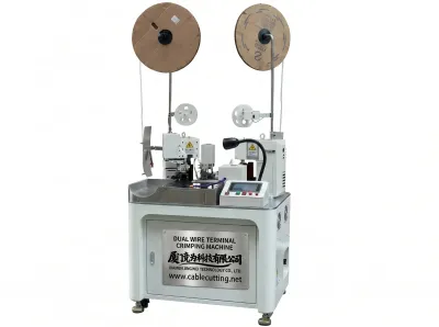 自動ダブルケーブル端子圧着機 高速4000個/時間 WPM-180