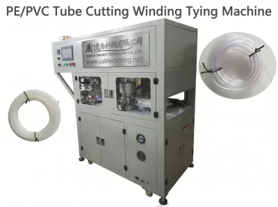PE/PVCフレキシブルチューブ自動切断・巻線・結束機 02SL - ケーブル巻き取り結束機