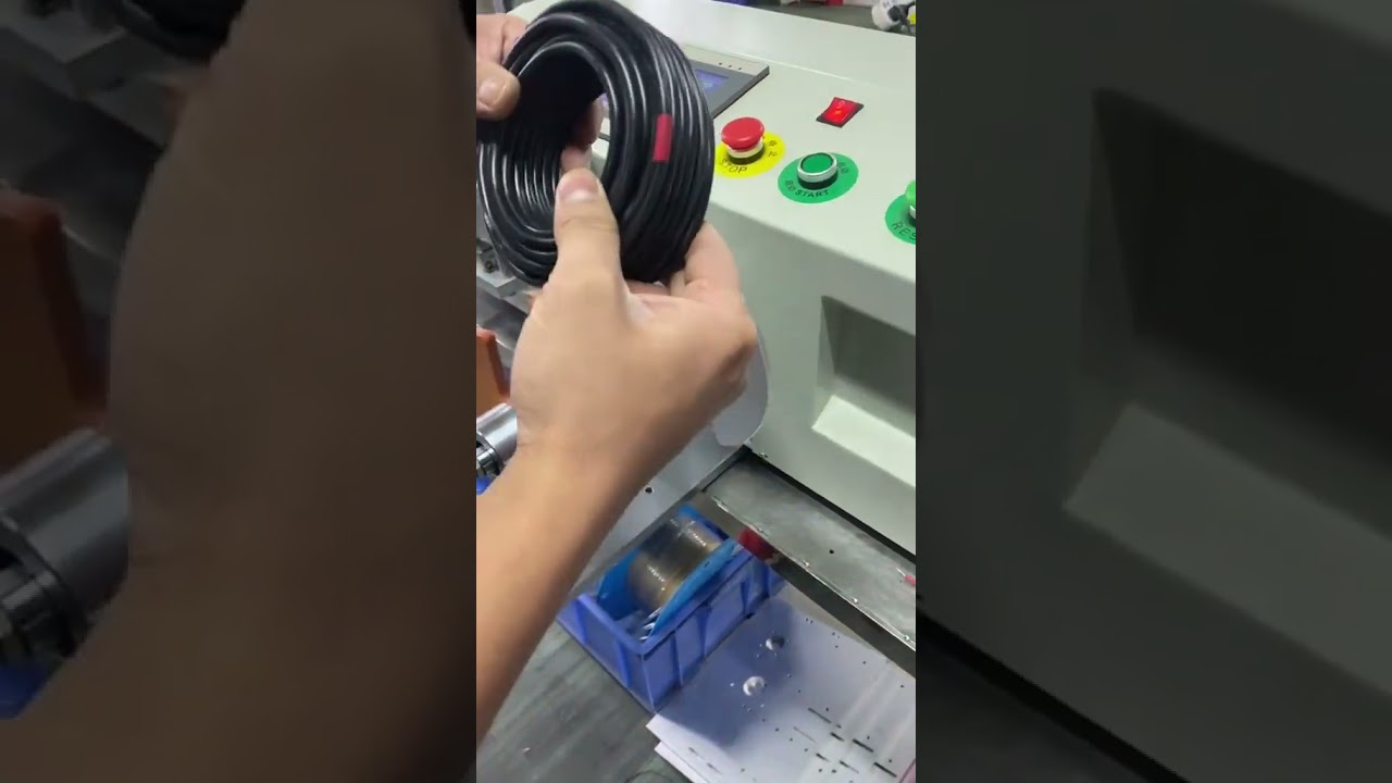 ワイヤーハーネスの計測・巻取りを自動化！効率アップの頼れる機械 #ワイヤーハーネス #ケーブル加工機 #工場自動化
