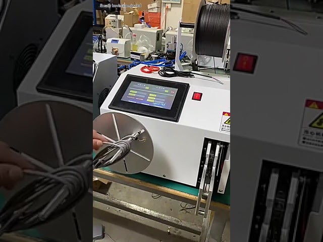 3〜28mm対応 自動ワイヤーコイル巻き機 デジタルタッチスクリーン搭載 オールインワンケーブル結束機