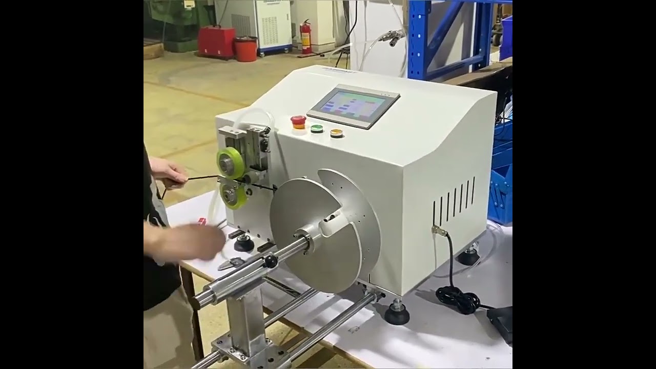 デジタルタッチスクリーン搭載 3in1 ワイヤー巻き取り機 60～300mm対応 電線ストリッパー・カッター
